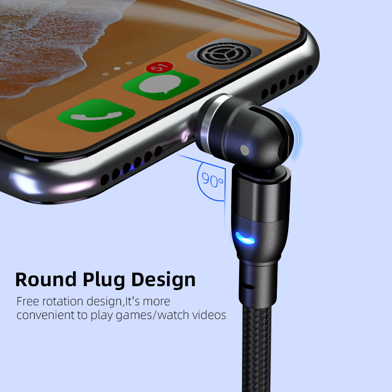 Data Cable 540 Degree Blind Suction Round Magnetic Charging Cable Three-in-one Bent Magnetic Cable Data Cable 540 Degree Blind Suction Round Magnetic Charging Cable Three-in-one Bent Magnetic Cable